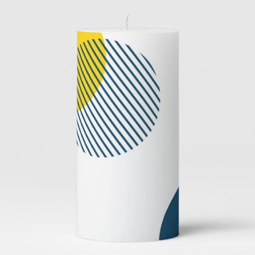 Modern simple minimal trendy urban abstract art pillar candle