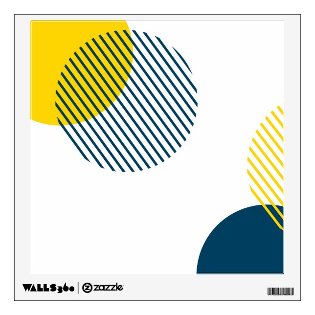 Modern, simple, minimal, trendy urban abstract art wall decal (Front)