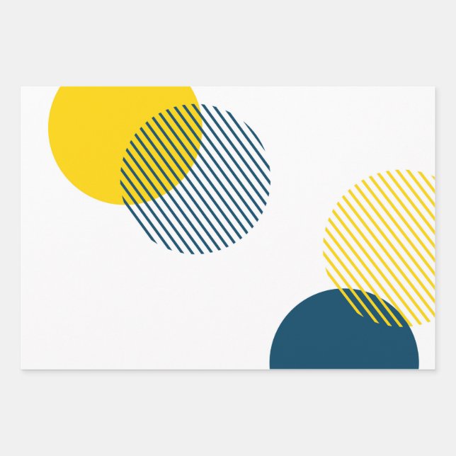 Modern, simple, minimal, trendy urban abstract art wrapping paper sheets (Front)