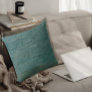 Modern Simple Minimalist Blue Green Rustic Wood Throw Pillow