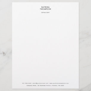 Modern Simple Minimalist Business Corporate Letterhead