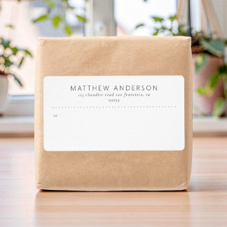 Modern Simple Minimalist Business Mailing Shipping Label