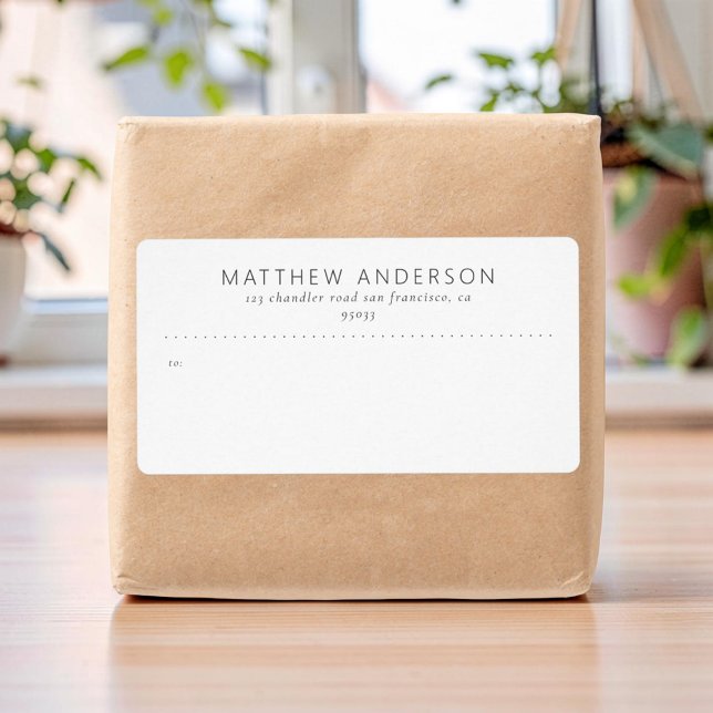 Modern Simple Minimalist Business Mailing Shipping Label (Creator Uploaded)
