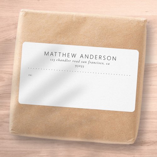 Modern Simple Minimalist Business Mailing Shipping Label