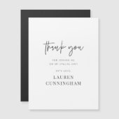 Modern Simple Minimalist Chic Thank You Card (Front/Back)
