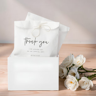 Modern Simple Minimalist Chic Thank You Favor Bag