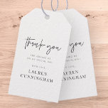 Modern Simple Minimalist Chic Thank You Gift Tags<br><div class="desc">Design is composed of modern chic typography with sans serif and serif font.</div>