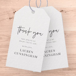 Modern Simple Minimalist Chic Thank You Gift Tags