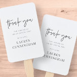 Modern Simple Minimalist Chic Thank You Hand Fan<br><div class="desc">Design is composed of modern chic typography with sans serif and serif font.</div>