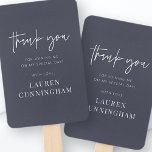 Modern Simple Minimalist Chic Thank You Hand Fan<br><div class="desc">Design is composed of modern chic typography with sans serif and serif font.</div>