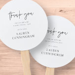 Modern Simple Minimalist Chic Thank You Hand Fan<br><div class="desc">Design is composed of modern chic typography with sans serif and serif font.</div>