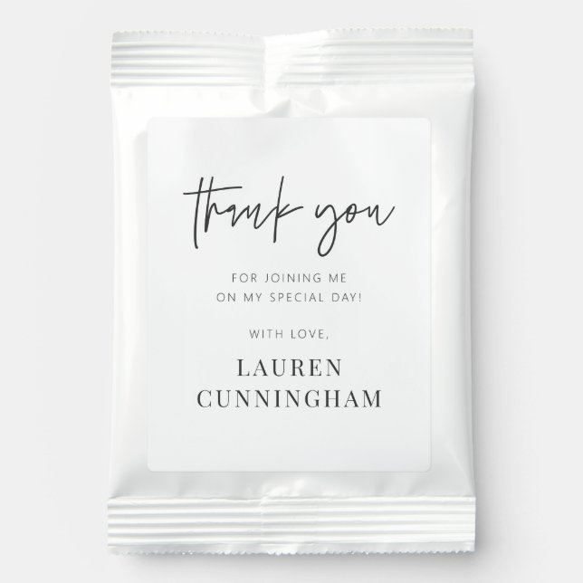 Modern Simple Minimalist Chic Thank You Margarita Drink Mix (Front)