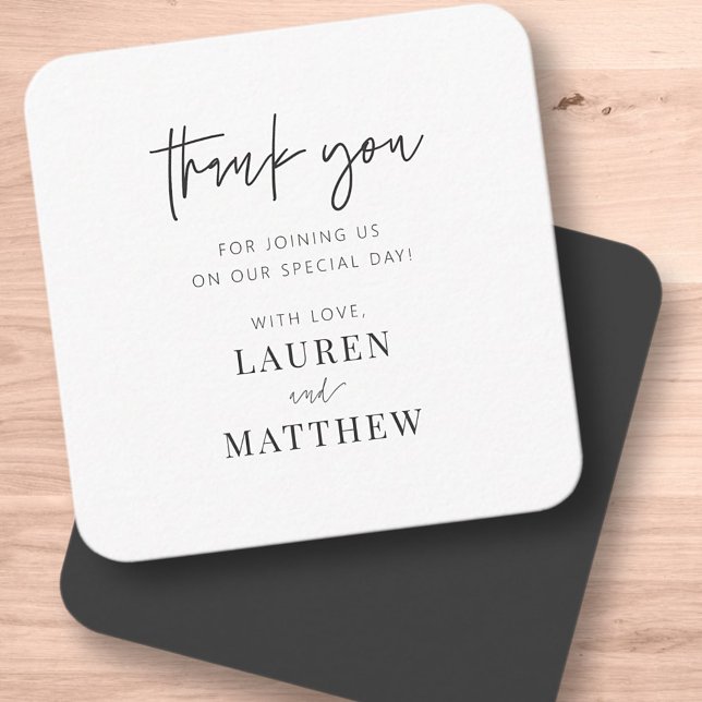 Modern Simple Minimalist Chic Wedding Thank You Enclosure Card (Creator Uploaded)