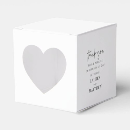 Modern Simple Minimalist Chic Wedding Thank You Favor Boxes