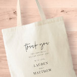 Modern Simple Minimalist Chic Wedding Thank You Tote Bag<br><div class="desc">Design is composed of modern chic typography with sans serif and serif font.</div>