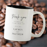 Modern Simple Minimalist Chic Wedding Thank You Two-Tone Coffee Mug<br><div class="desc">Design is composed of modern chic typography with sans serif and serif font.</div>