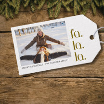 modern simple minimalist Christmas fa la la photo