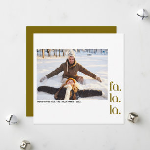 modern simple minimalist Christmas square photo Holiday Card