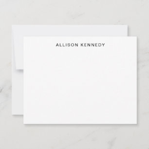 Modern Simple Minimalist Clean Clean Gray Black Note Card