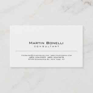 Modern Simple Minimalist Consultant Business Card