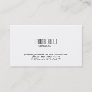 Modern Simple Minimalist Consultant Business Card