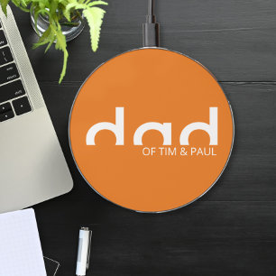 Modern Simple Minimalist Design for Dad Wireless Charger