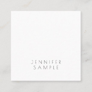 Modern Simple Minimalist Elegant Luxury Template Square Business Card