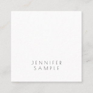 Modern Simple Minimalist Elegant Luxury Template Square Business Card