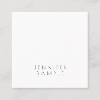 Modern Simple Minimalist Elegant Luxury Template Square Business Card by art_grande at Zazzle