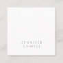 Modern Simple Minimalist Elegant Luxury Template Square Business Card