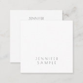 Modern Simple Minimalist Elegant Luxury Template Square Business Card (Front/Back)