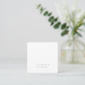 Modern Simple Minimalist Elegant Luxury Template Square Business Card (Standing Front)