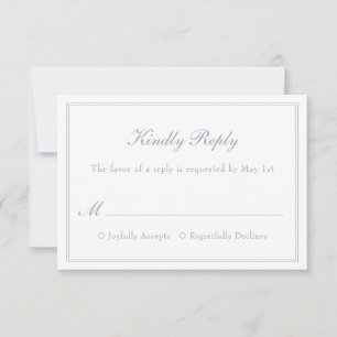 Modern Simple Minimalist Elegant Wedding RSVP Card