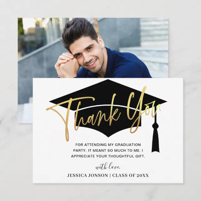 thank you card for grad party Pre-Printed Graduation Folded A1 Thank you Cards and Envelopes main image 0