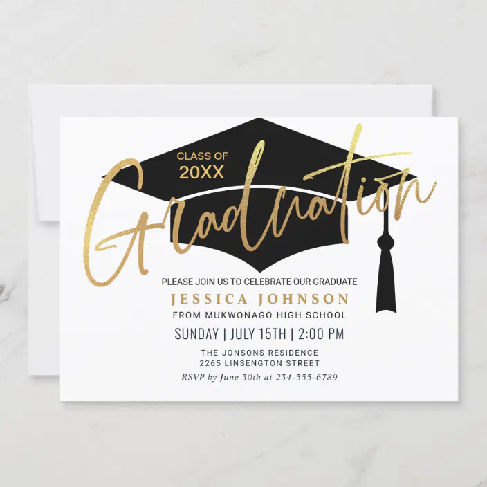 Class of 2021 Invitation Graduation Party Invitation Template Modern Graduation Announcement