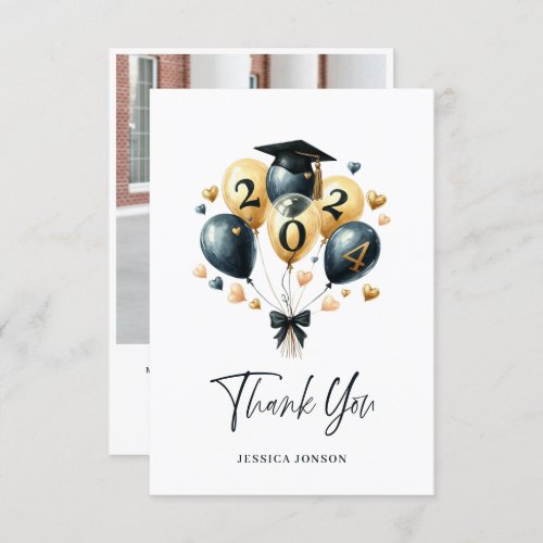 Modern Simple Minimalist Graduation Photo Invitation