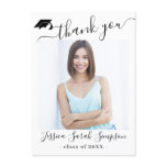 Modern Simple Minimalist Graduation PHOTO Thank You Card Modern Simple Minimalist Graduation PHOTO Thank You Card