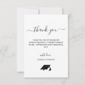 Modern Simple Minimalist Graduation PHOTO Thank You Card | Zazzle