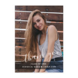 Modern Simple Minimalist Graduation PHOTO Thank You Card Modern Simple Minimalist Graduation PHOTO Thank You Card