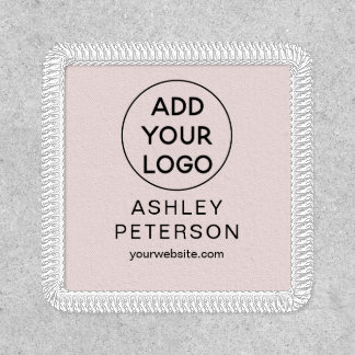 Modern simple minimalist logo name black pink patch