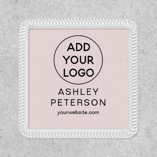 Modern simple minimalist logo name black pink patch