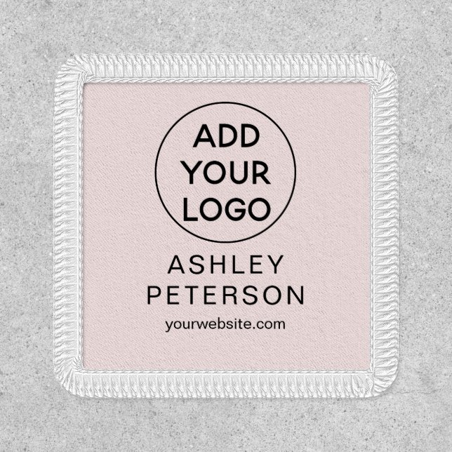 Modern simple minimalist logo name black pink patch (Front)