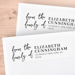 Modern Simple Minimalist Memorial Return Address Label