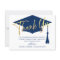 Modern Simple Minimalist Navy Graduation Thank You