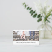 Modern Simple Minimalist Photography Business Card (Standing Front)