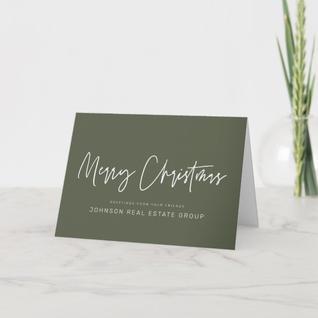 Modern Simple Minimalist Playful Typography Holiday Card (Front)