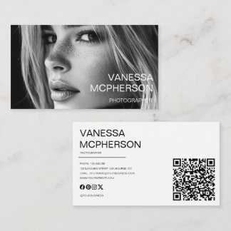 Modern Simple Minimalist Professonal Photo Business Card