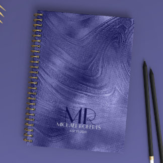 Modern Simple minimalist purple foil Metallic Notebook