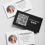 Modern Simple Minimalist QR Code Social Media  Business Card
