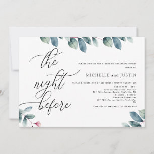 Modern Simple Minimalist Rehearsal Dinner Invita Invitation
